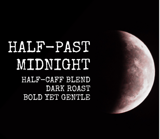 Half Past Midnight Half-Caff Dark Roast Ground Coffee 12 oz. (Witching Hour) OL