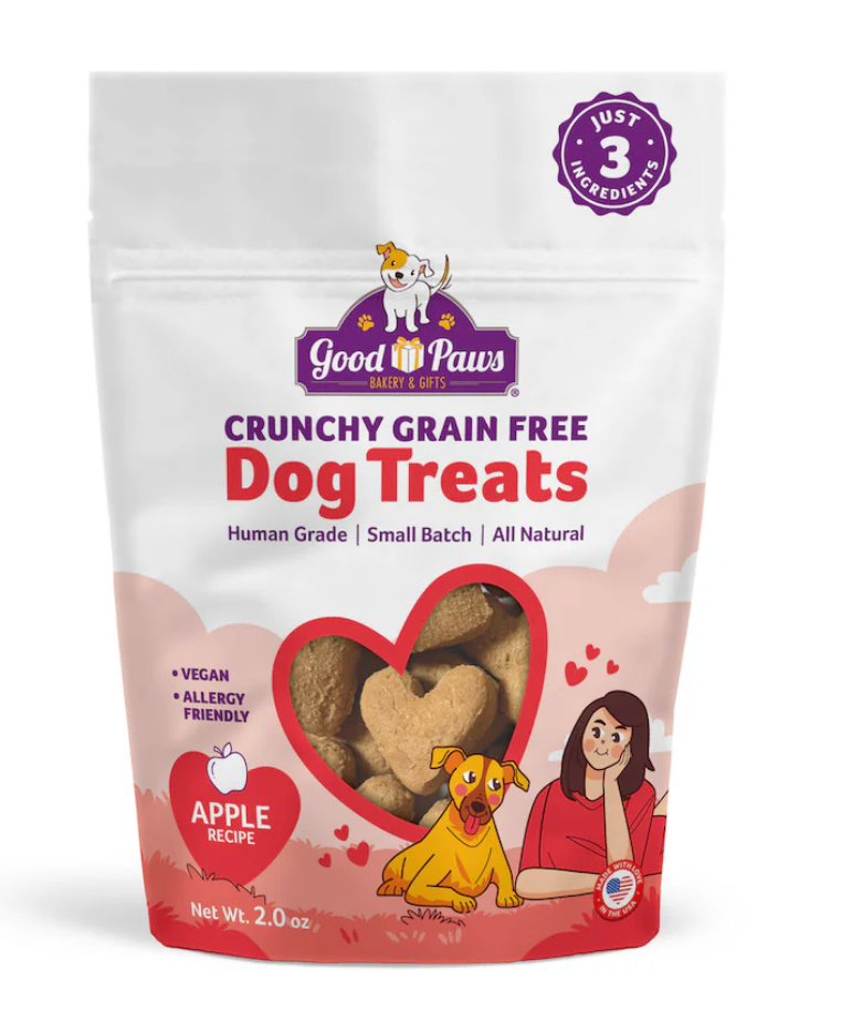 Apple Dog Treats all natural 2 oz. bag (Good Paws) OL