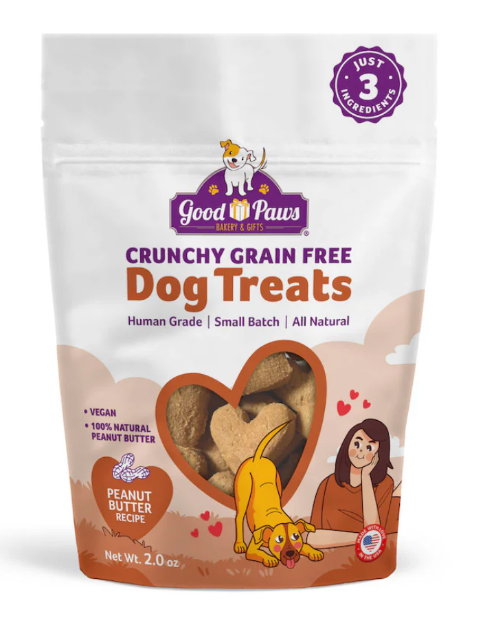 Peanut Butter all natural dog treats 2 oz. bag (Good Paws) OL