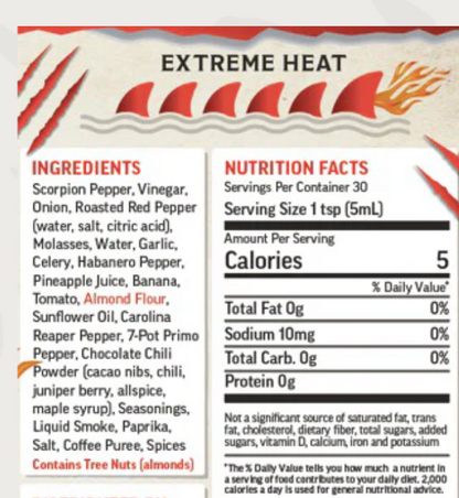 Hammah Gatah Hot Sauce  EXTREME HEAT 5 oz. (Spicy Shark) OL