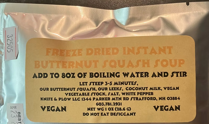 Butternut Squash Instant Soup 1 oz. (Knife & Plow) OL