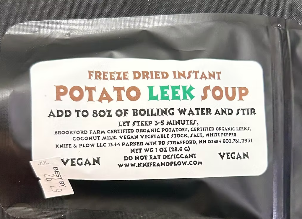 Potato Leek Instant Soup 1 oz.  (Knife & Plow) OL