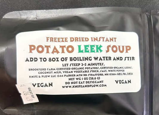Potato Leek Instant Soup 1 oz.  (Knife & Plow) OL
