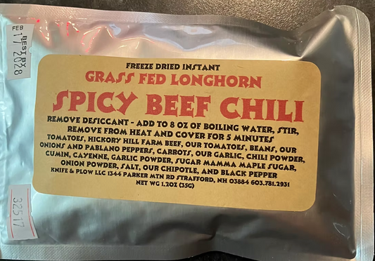 Instant Spicy Beef Chili 1.2 oz. (Knife & Plow) OL