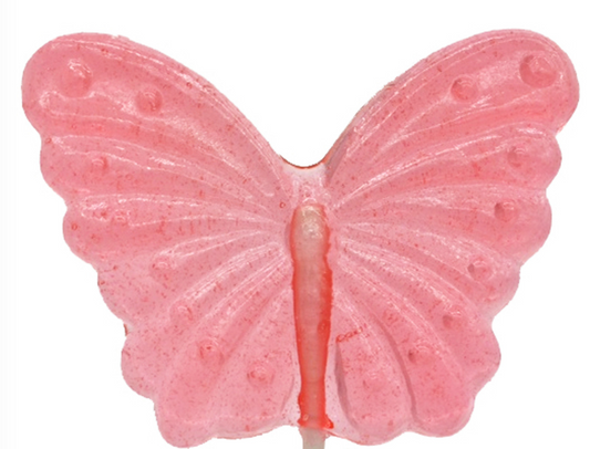 Butterfly lollipop "pink watermelon flavor"  1.9 oz. (Strawberry Hill Candy) OL
