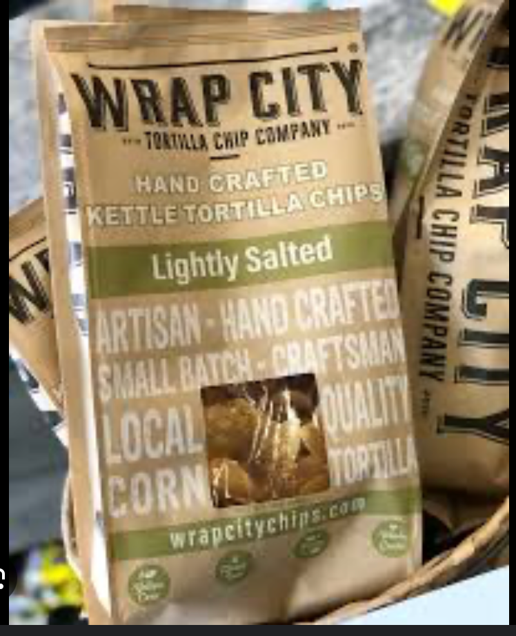 Hand Crafted Kettle Tortilla Chips Lightly Salted 12 oz. (Wrap City) OL