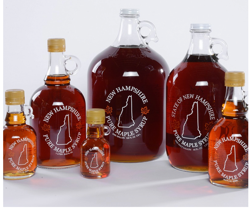NH Pure Maple Syrup Painted Moose Glass Bottle 8.45 oz. (Fuller's Sugarhouse) OL