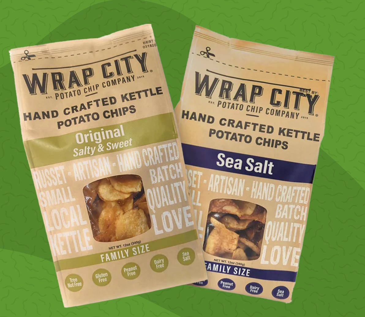 Hand Crafted Original Kettle Chips 12oz (Wrap City) OL