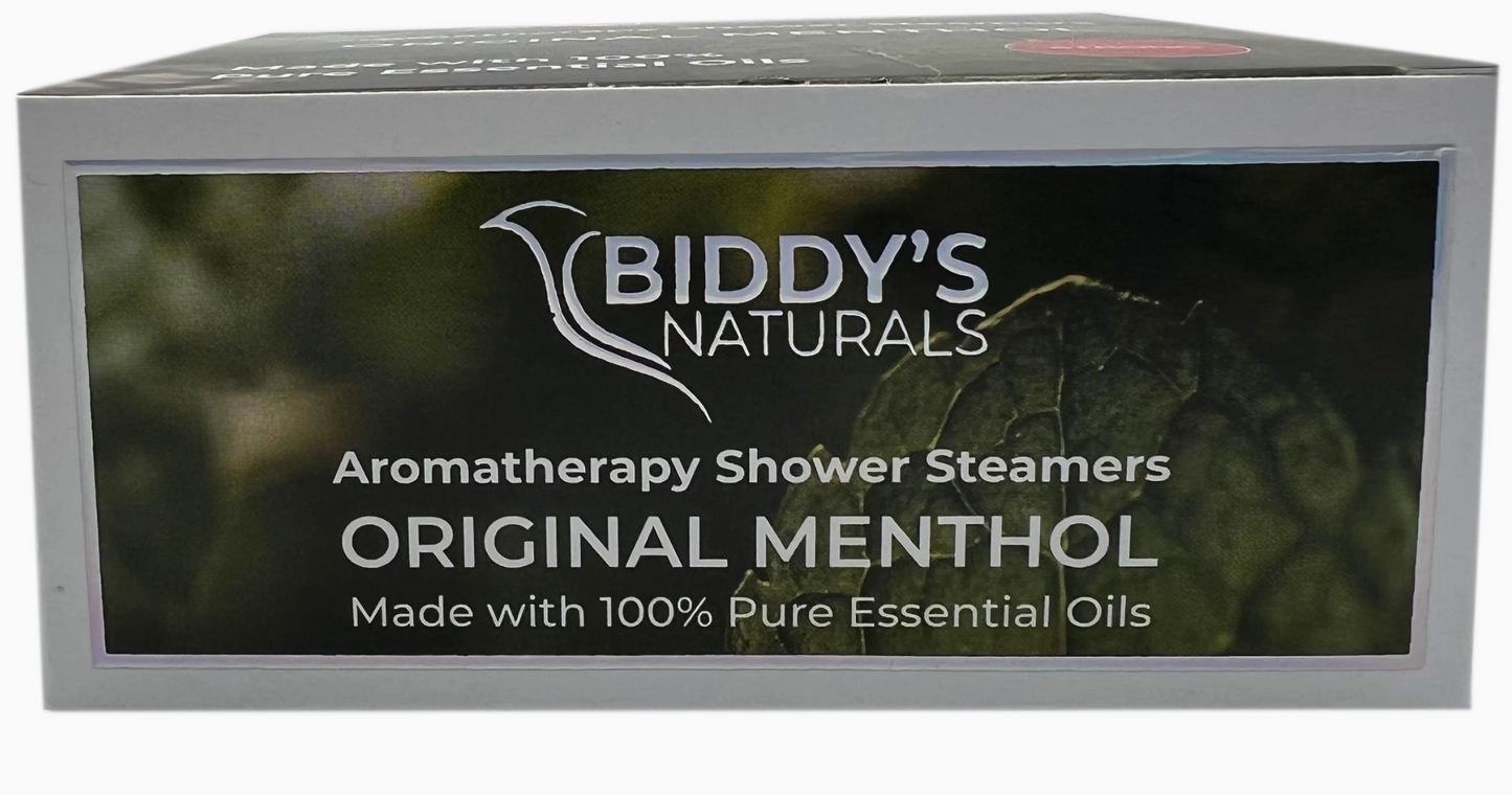 Menthol Shower Steamers 2 pak (Biddy's Naturals) OL