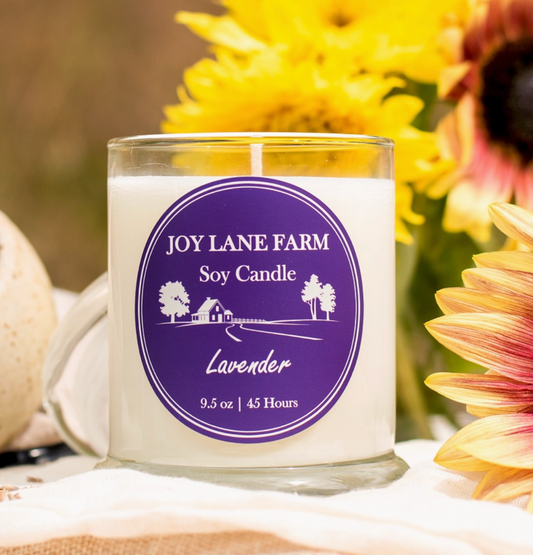 Lavender Soy Candle 9.5 oz. (Joy Lane Farm) OL