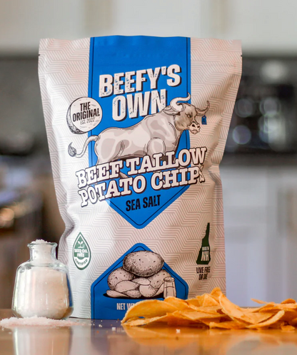 Tallow Artisan Salt and Pepper Chips 5 oz bag (Beefy's Own) OL