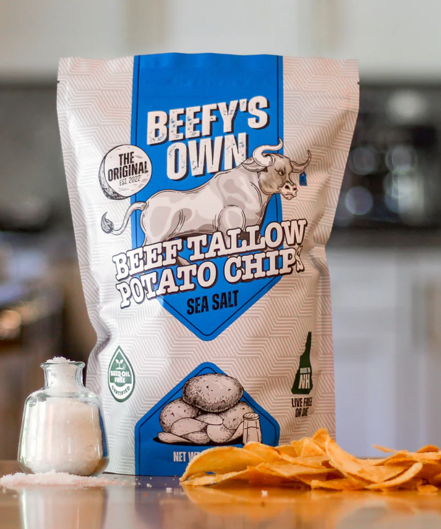 Tallow Artisan Sea Salt Chips 5oz bag (Beefy's Own) OL