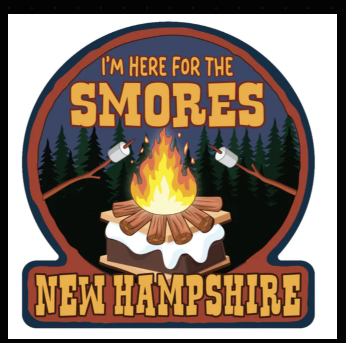 Youth Navy Blue Smores Tshirt (Retro Planet) OL