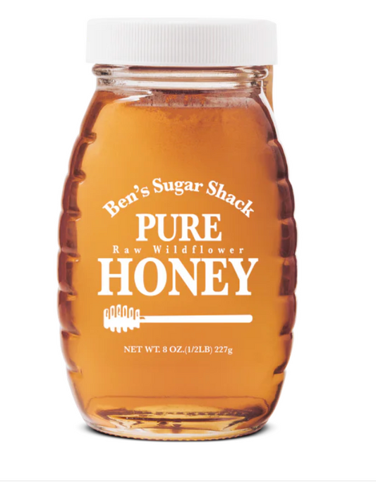 Wildflower Raw & Unfiltered Honey Glass Bottle 8 oz. (Ben's Sugar Shack) (Copy)