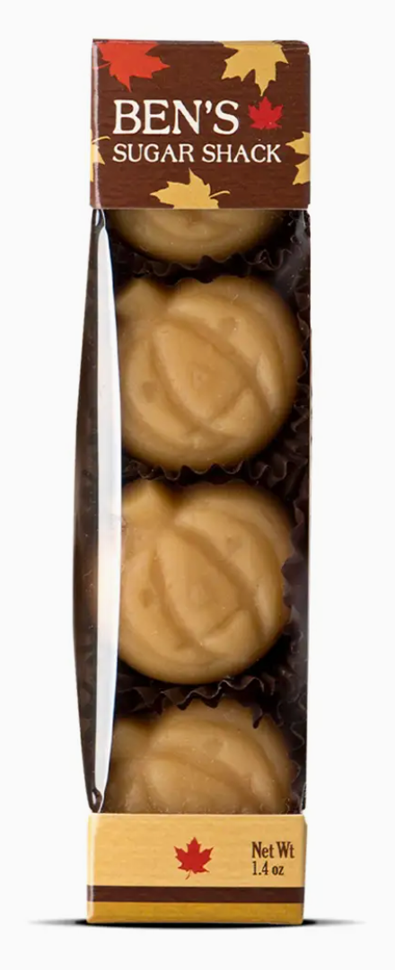 Pure Maple Candy Leaves/Pumpkins 1.4 oz. 4 pak (Ben's Maple) OL