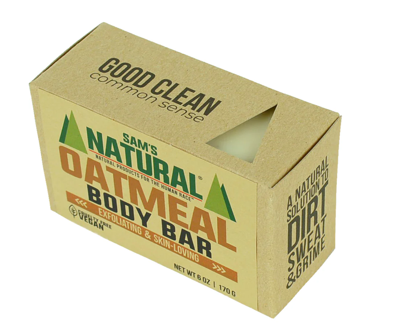 Men's Oatmeal Body Scrub Bar Soap 6 oz. (Sam's Natural) OL