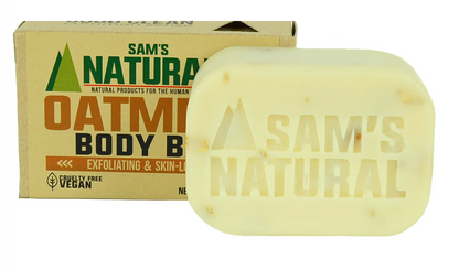 Men's Oatmeal Body Scrub Bar Soap 6 oz. (Sam's Natural) OL