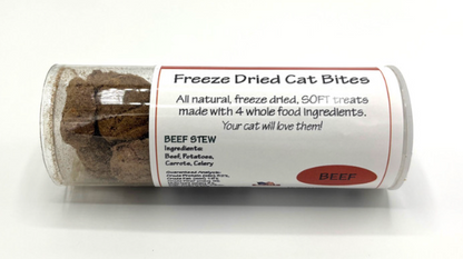 Premium Freeze Dried Cat Bites - Duck, Beef, Chicken (North Woods Animal Treats) OL