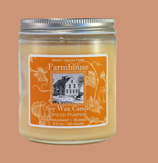 Spiced Pumpkin Soy Candle 6.5 oz. (Sweet Grass Farm) OL