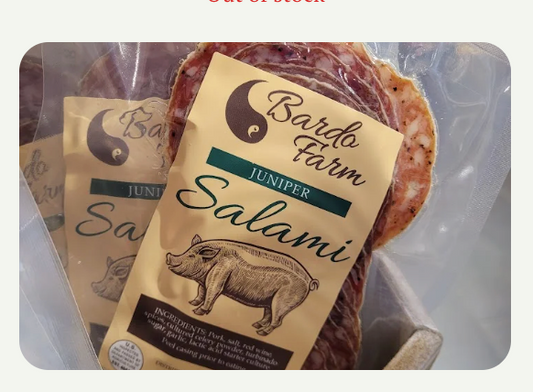 Juniper Salami 4 oz. vacuum sealed (Bardo Farms) OL