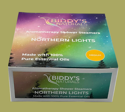 "Northern Lights" 12 pak All Natural Shower Steamers (Biddy's Naturals) OL