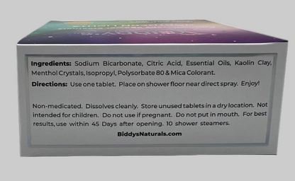 "Northern Lights" 12 pak All Natural Shower Steamers (Biddy's Naturals) OL