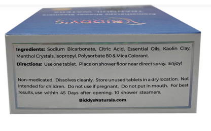 Tranquil Waters Shower Steamers 12 pack (Biddy's Naturals) OL