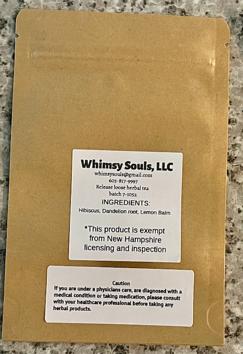 "Release" loose herbal detox tea 1/2 oz. (Whimsy Souls, LLC) OL