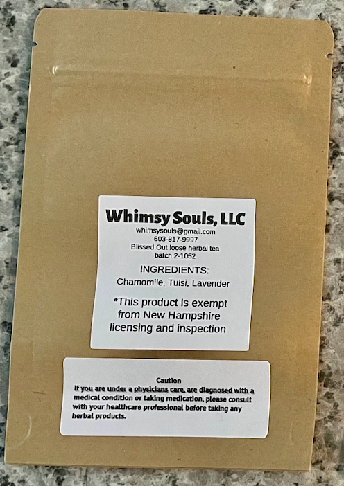 "Blissed Out" loose herbal tea 1/2 oz. (Whimsy Souls, LLC) OL