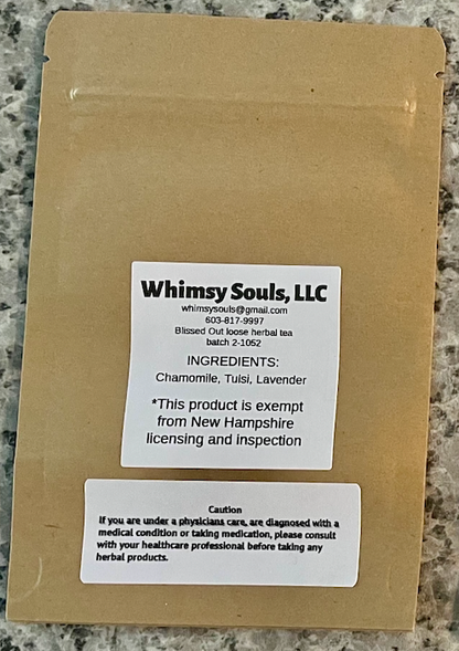 "Blissed Out" loose herbal tea 1/2 oz. (Whimsy Souls, LLC) OL