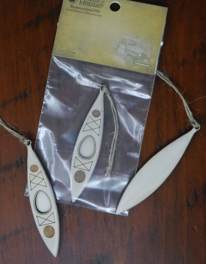 Kayak Wood Ornament (Of Moose and Mountain) OL