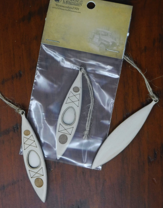Kayak Wood Ornament (Of Moose and Mountain) OL
