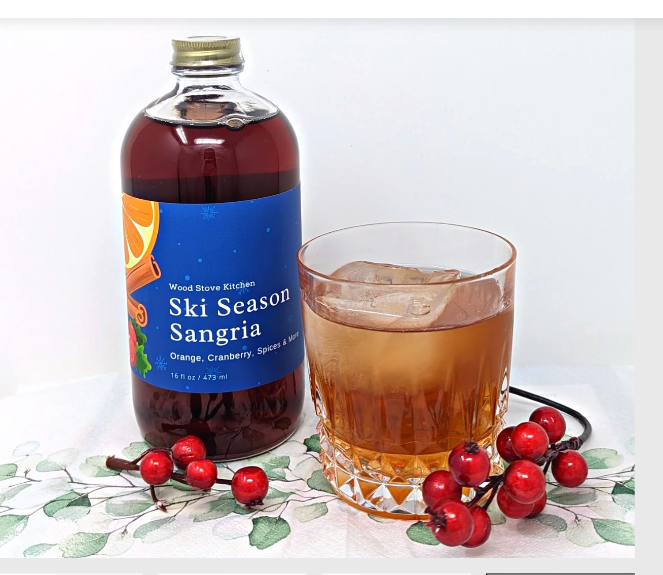 Glitter Simple Syrup 16 oz. (Wood Stove Kitchen) OL