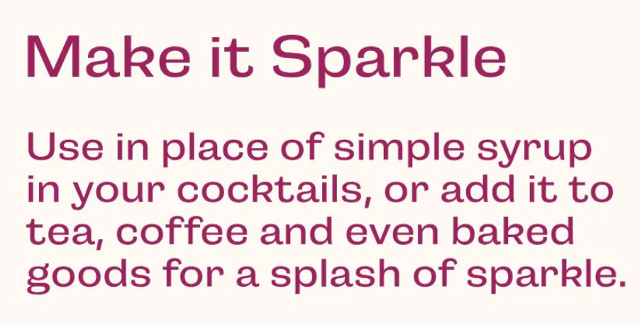 Glitter Simple Syrup 16 oz. (Wood Stove Kitchen) OL