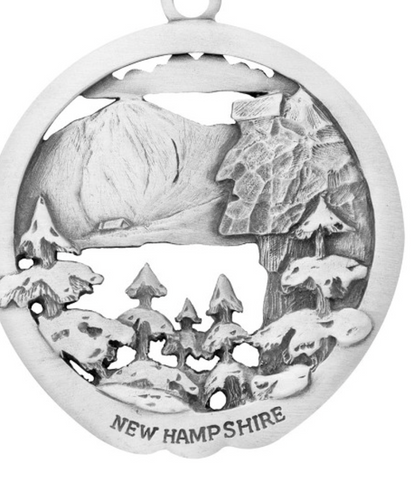 NH Old Man of the Mountain Pewter Ornament (Hampshire Pewter) OL