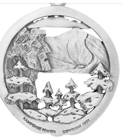 NH Old Man of the Mountain Pewter Ornament (Hampshire Pewter) OL