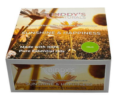 Citrus Sunshine & Happiness Shower Steamers 12 pak (Biddy's Naturals) OL