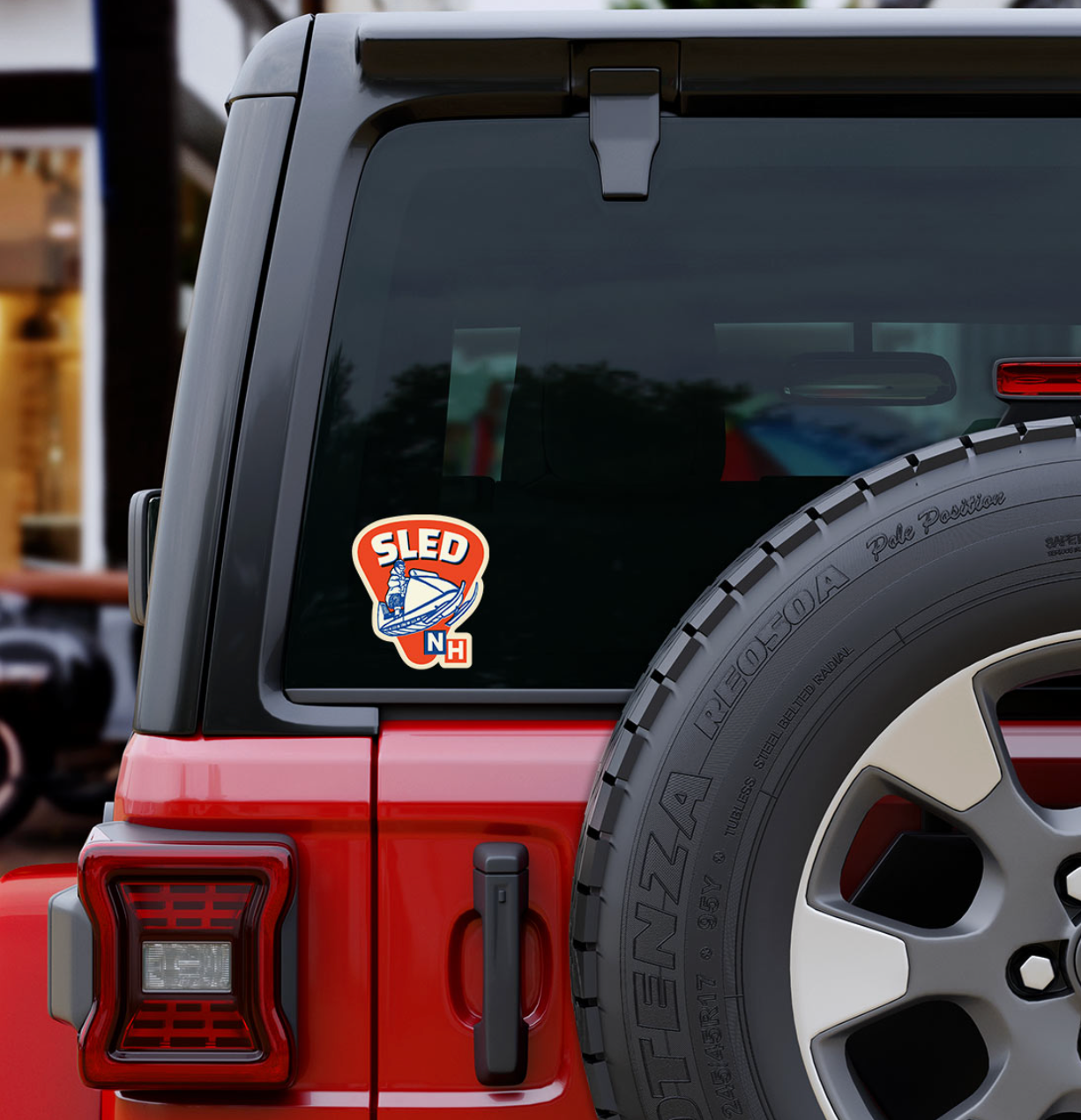 SLED NH snowmobile retro sticker (RetroPlanet) OL