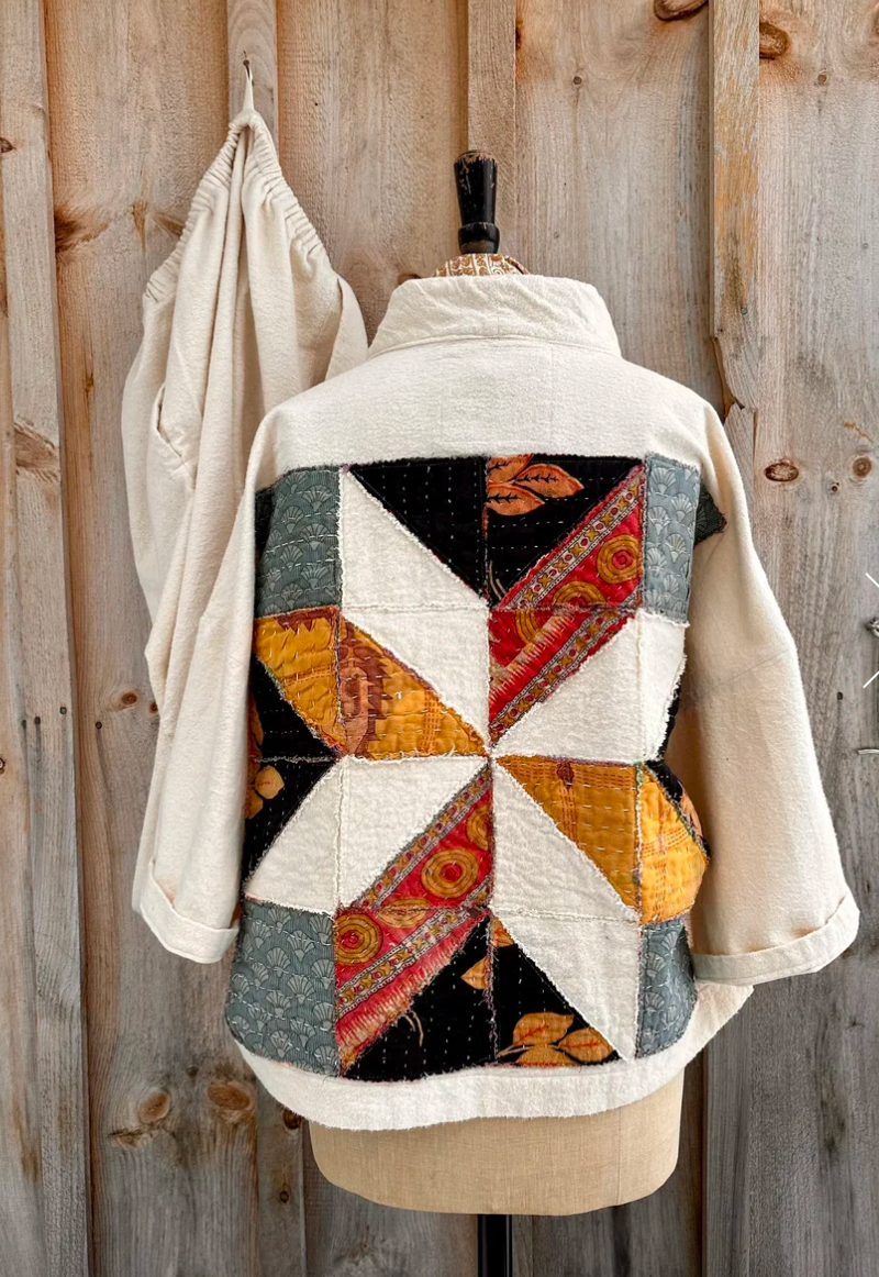 Handcrafted, Hand-Sewn 2-piece Lounge Set - Free Size (Hillside Studio) OL