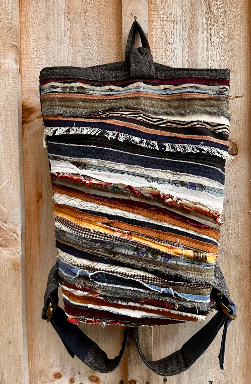 Handcrafted "Cutting Room Floor" Back Pack (Hillside Studio) OL