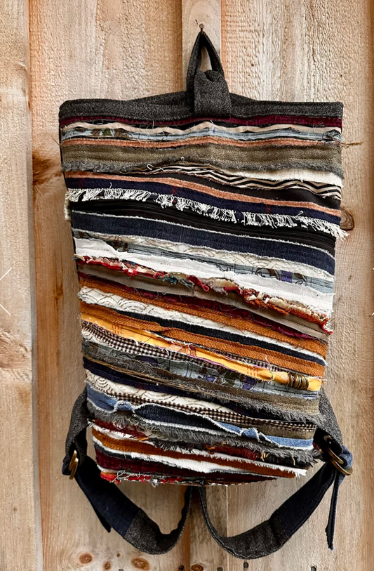 Handcrafted "Cutting Room Floor" Back Pack (Hillside Studio) OL