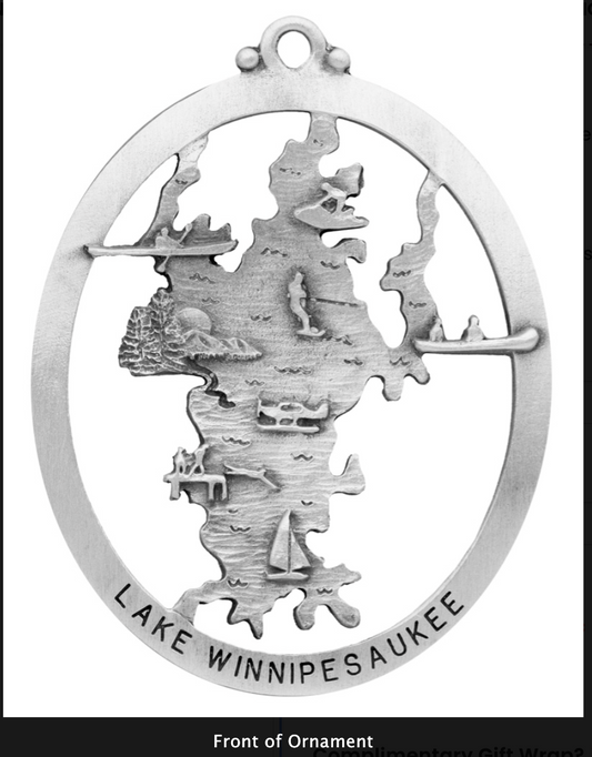 Lake Winnipesaukee NH Pewter Keepsake Ornament (Hampshire Pewter) OL
