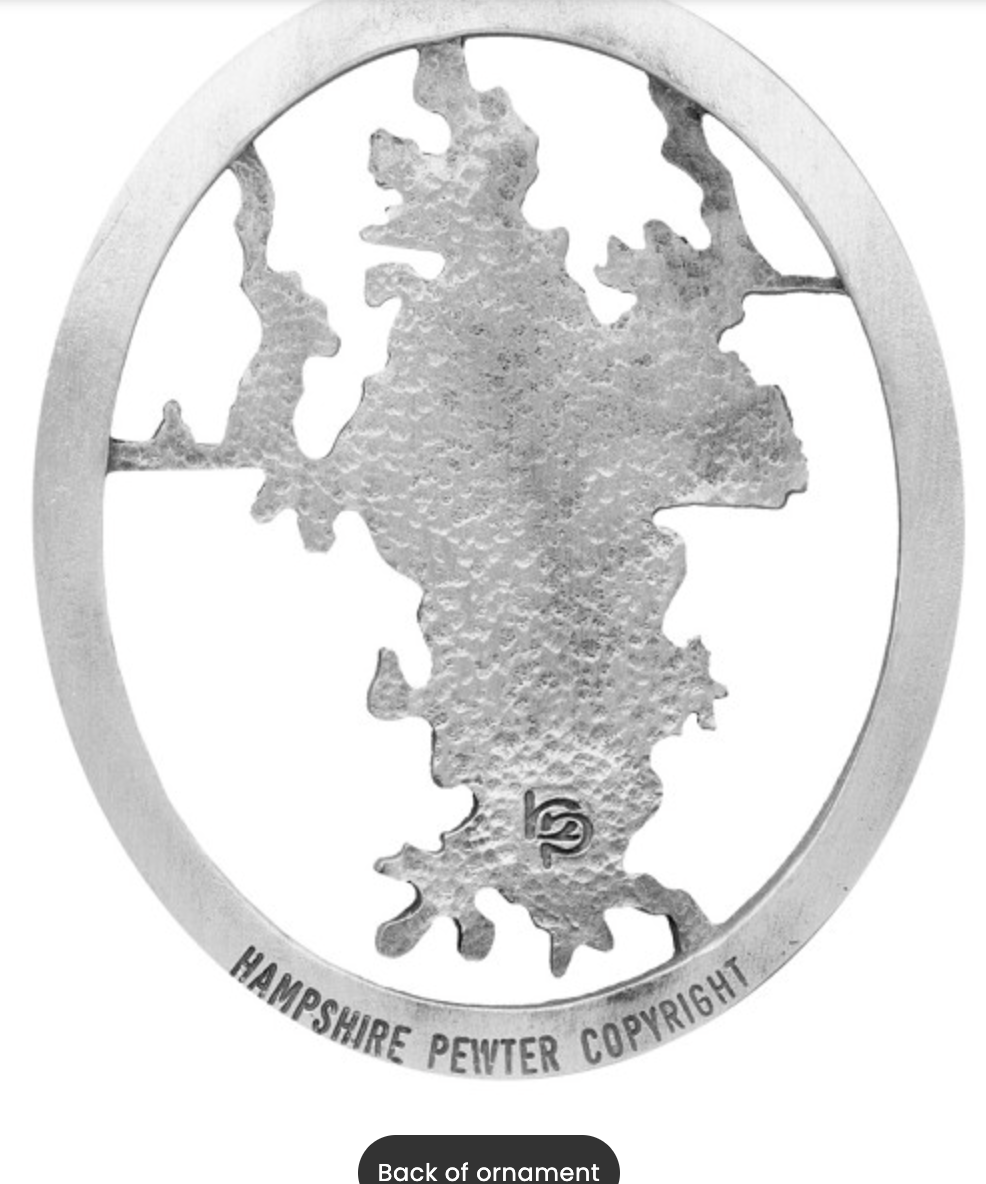 Lake Winnipesaukee NH Pewter Keepsake Ornament (Hampshire Pewter) OL