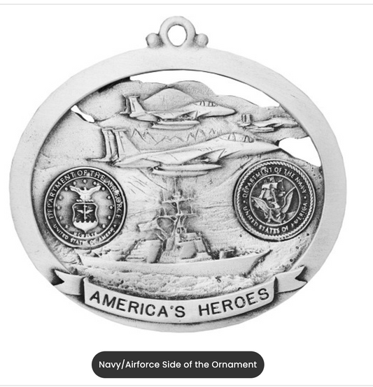 Our American Heroes Military Pewter Keepsake Ornament (Hampshire Pewter) OL