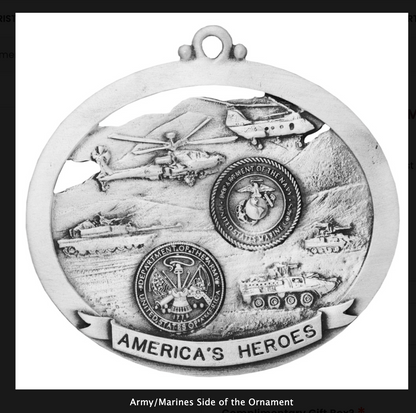 Our American Heroes Military Pewter Keepsake Ornament (Hampshire Pewter) OL