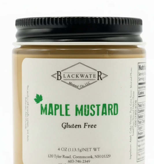 Gourmet Maple Mild Mustard Small Batch  4 oz. (Blackwater Mustard) OL