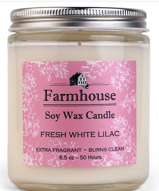 Fresh White Lilac Soy Candle 6.5 oz. (Sweet Grass Farm) OL