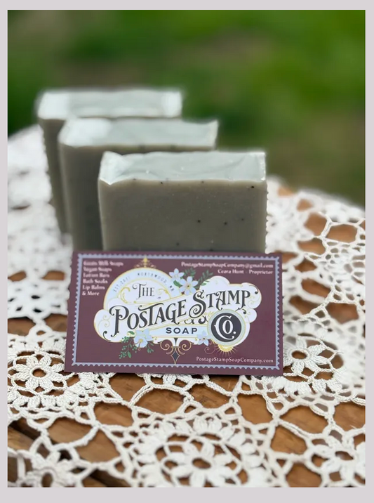 "Peppermint & Lavender" Vegan Mechanic Scrub Soap (Postage Stamp Soap Co.) OL
