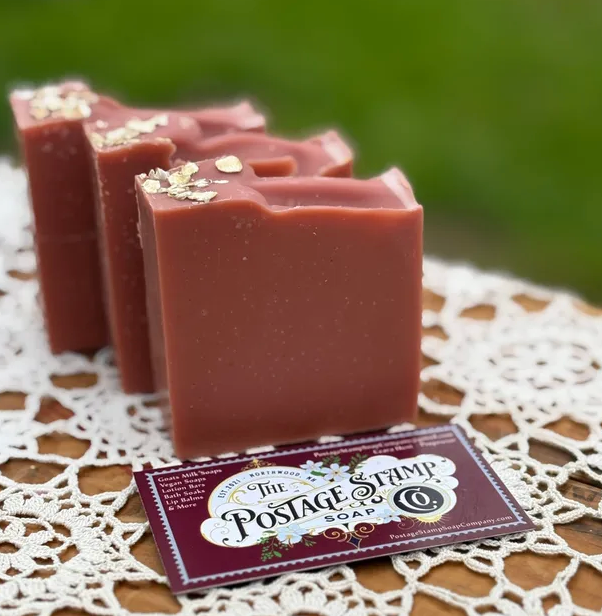 "Oatmeal Rose" Goat's Milk Artisan Soap (Postage Stamp Soap Co.) OL