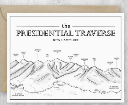 Presidential Traverse Greeting Card (blank inside)  (Sherpa Ant) OL